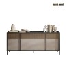 Madia credenza moderna soggiorno cucina 4 ante 206x40x86cm Solna Promozione