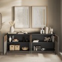 Madia credenza moderna soggiorno cucina 4 ante 206x40x86cm Solna Misure