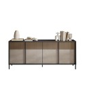 Madia credenza moderna soggiorno cucina 4 ante 206x40x86cm Solna Stock