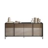 Madia credenza moderna soggiorno cucina 4 ante 206x40x86cm Solna Stock