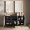 Credenza soggiorno cucina moderna in legno 156x40x86cm 3 ante Pitea Modello