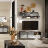 Mobile TV soggiorno design moderno 2 ante 1 cassetto 156x40x64cm Saban Misure