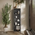 Vetrina soggiorno moderna espositiva 2 scaffali 55x40x203cm Winona Modello