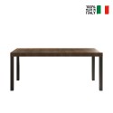 Tavolo da pranzo cucina moderno 190x90cm legno gambe in ferro Monsul Sconti