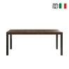 Tavolo da pranzo cucina moderno 190x90cm legno gambe in ferro Monsul Sconti