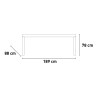 Tavolo da pranzo cucina moderno 190x90cm legno gambe in ferro Monsul Stock