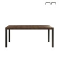 Tavolo da pranzo cucina moderno 190x90cm legno gambe in ferro Monsul Promozione