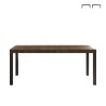 Tavolo da pranzo cucina moderno 190x90cm legno gambe in ferro Monsul Promozione
