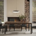 Table de salle à manger moderne 190x90cm bois pieds en fer Monsul Offre