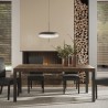 Tavolo da pranzo cucina moderno 190x90cm legno gambe in ferro Monsul Offerta