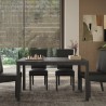 Tavolo pranzo cucina 140x90cm in legno moderno gambe in ferro Sartel Offerta