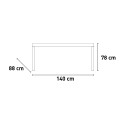 Tavolo pranzo cucina 140x90cm in legno moderno gambe in ferro Sartel Modello
