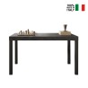 Tavolo pranzo cucina 140x90cm in legno moderno gambe in ferro Sartel Sconti