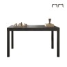 Tavolo pranzo cucina 140x90cm in legno moderno gambe in ferro Sartel Promozione