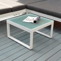 Garten-Lounge-Set Outdoor-Ecksofa + Glas-Couchtisch Jamila Rabatte