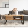 Tavolino basso da caffè 100x60cm legno metallo stile industriale Maupin Saldi