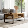 Tavolino basso da caffè 100x60cm legno metallo stile industriale Maupin Offerta