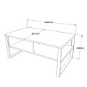 Tavolino basso da caffè 100x60cm legno metallo stile industriale Maupin Catalogo