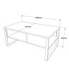 Tavolino basso da caffè 100x60cm legno metallo stile industriale Maupin Catalogo