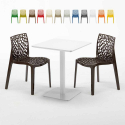 Weiß Tisch Quadratisch 60x60 2 Bunte Stühle Gruvyer Lemon Eigenschaften