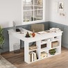 Scrivania angolare con libreria 120x120cm in legno 5 scaffali Arvada 