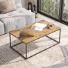 Lounge Couchtisch Holz Metall Minimal Industrial 100x60cm Nael Angebot