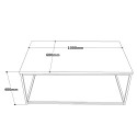 Tavolino salotto da caffè legno metallo minimal industriale 100x60cm Nael Sconti