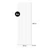 4 x pannello fonoassorbente decorativo 240x60cm effetto marmo bianco Kover-M Caratteristiche
