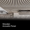 4 x pannello fonoassorbente in legno 3D per interni 240x60cm Kover-SO Modello