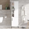 Armadietto colonna bagno bianco 2 ante con scaffali 45x36x184cm Femmy Offerta