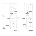 Armadietto colonna bagno bianco 2 ante con scaffali 45x36x184cm Femmy Stock