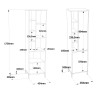 Armadietto colonna bagno bianco 2 ante con scaffali 45x36x184cm Femmy Stock