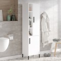 Armadietto colonna bagno bianco 2 ante con scaffali 45x36x184cm Femmy Promozione
