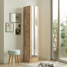 Armadio scarpiera in legno anta a specchio 3 scaffali 36x36x180cm Torge Offerta