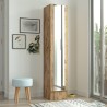 Armadio scarpiera in legno anta a specchio 3 scaffali 36x36x180cm Torge Promozione