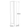 Armadio scarpiera in legno anta a specchio 3 scaffali 36x36x180cm Torge Catalogo