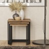 3 tables basses style industriel en bois et métal noir Leron Remises