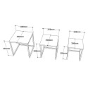 3 tables basses style industriel en bois et métal noir Leron Catalogue