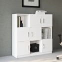 Mobile ufficio multiuso libreria 6 ante bianco 120x38x122cm Kaspar Promozione
