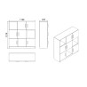 Mobile ufficio multiuso libreria 6 ante bianco 120x38x122cm Kaspar Catalogo