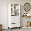 Armadio mobile multiuso bagno cucina 3 ante moderno bianco Lester Saldi