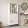 Armadio mobile multiuso bagno cucina 3 ante moderno bianco Lester Saldi