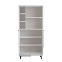 Armadio mobile multiuso bagno cucina 3 ante moderno bianco Lester Sconti