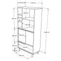 Armadio mobile multiuso bagno cucina 3 ante moderno bianco Lester Stock