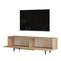 Stehender TV-Schrank 160x36cm Holz 2 Türen Rattan-Effekt Bayeaux Rabatte