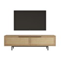 Mobile TV d’appoggio 160x36cm in legno 2 ante effetto rattan Bayeaux Vendita
