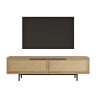Mobile TV d’appoggio 160x36cm in legno 2 ante effetto rattan Bayeaux Vendita