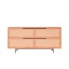Madia credenza soggiorno cucina in legno 4 ante effetto rattan Dhunnan Vendita