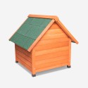 Cuccia per cani da esterno in legno taglia piccola 72x76x73cm Buddy Sconti