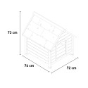 Cuccia per cani da esterno in legno taglia piccola 72x76x73cm Buddy Catalogo